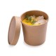 Стакан картонный с крышкой для супов, каш, морожеого