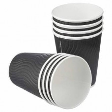 Стакан бумажный 300мл 2-сл. ThermoCup Black черный матовый 20шт/уп 20уп(400шт)/кор
