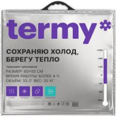 Термопакет 60*55см с черной круглой ручкой (внеш. МЕТ/внутр МЕТ) NEW 60шт/кор