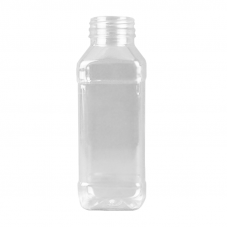 Бутылка ПЭТ 0,33л Д38мм квадратная прозрачная 156шт/уп