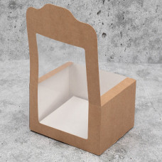 Упаковка универсальная 130*110*80 с прозрачным окном Оригамо 25шт/уп 10уп(250шт)/кор 