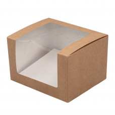 Упаковка универсальная 130*110*80 с прозрачным окном Оригамо 25шт/уп 10уп(250шт)/кор 