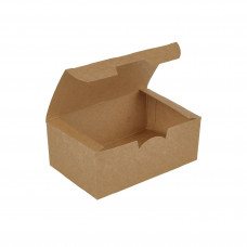 Упаковка DoEco Fast Food Box S Крафт/крафт 115*75*45 50шт/уп 12уп(600шт)/кор