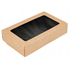 Упаковка с окном OneBox 1000/bBLACK (200*120/40) 1EA 25шт/уп 10уп(250шт)/кор