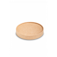 Крышка ECO Round Bowl kraft lid  к упаковке 500мл 30шт/уп 15уп(450шт)/кор