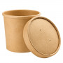 Супница 1000мл 115*91*133мм крафт с бум. крышкой 25шт/уп 250шт/кор