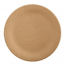 Тарелка картон крафт D180мм AVIORA 50шт/уп 20уп/кор