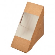 ECO Упаковка для сэндвичей крафт 130*130*60мм 50шт/уп 16уп/кор