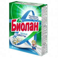 Порошок для стирки БИОЛАН 350гр т/у Белые цветы Автомат 1/24