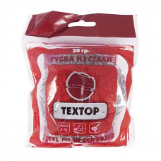 Губка для посуды метал. TEXTOP 20гр 1шт/пач 120шт/кор