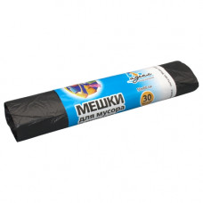 Мешки мусорные 30л 50*60см (10) в рулонах "Идеал" упаковка (по 30шт) 50рул/кор