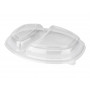 СПК-257 2-секций 800мл Крышка овальная прозрачная 30шт/уп 10уп/кор