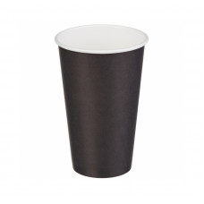 Стакан бумажный 400/450мл Черный 50шт/уп 20уп(1000шт)/кор
