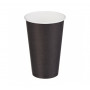 Стакан бумажный 400/450мл Черный 50шт/уп 20уп(1000шт)/кор