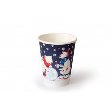 Стакан бумажный 300мл 2-сл. ThermoCup  Белые мишки 20шт/уп 20уп(400шт)/кор