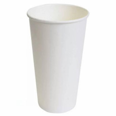 Стакан бумажный 400/450мл белый 50шт/уп 20уп/кор
