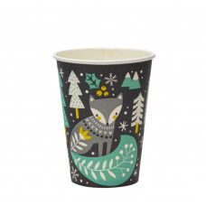 Стакан бумажный 300мл для горячего Снежное рождество 50шт/уп 20уп(1000шт)/кор