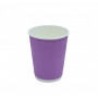 Стакан бумажный 300мл для горячего Complement гофр. Лаванда Волна 50шт/уп 10уп(500шт)/кор