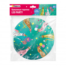 Бум. тарелки 230мм LEO PARTY, 6 шт. в уп., PATERRA 20уп/кор