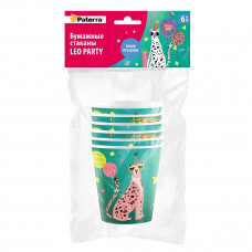 Бум. стаканы 250мл LEO PARTY, 6 шт. в уп., PATERRA 20уп/кор