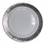 Тарелка Complement Shine круглая PS белая серебряный луч 180мм 6шт/уп 20уп/кор