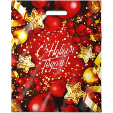 Пакет ПЭ с вырубной ручкой 38х47+6см 60мкм "Конфети" ламинированный 50/500