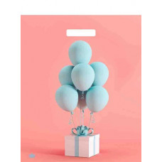 Пакет ПЭ с вырубной ручкой 38х45+6 60мкм "Воздушный сюрприз" глянцевый 50/500