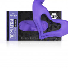 Перчатки нитриловые СИРЕНЕВЫЕ, размер S, AVIORA 100шт/уп 10уп/кор