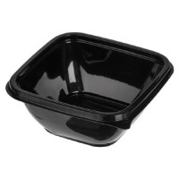 1212-СПК 375мл Контейнер квадратный ЧЕРНЫЙ "Кубик" ПП 126*126*52 50шт/уп 10уп(500шт)/кор