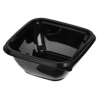 1212-СПК 500мл Контейнер квадратный ЧЕРНЫЙ "Кубик" ПЭТ 126*126*60 50шт/уп 10уп(500шт)/кор