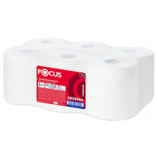 Туалетная бумага на втулке FOCUS 2сл белая 9,5см*170м Т2 (34гр/м2) Mini Jumbo 12шт/уп