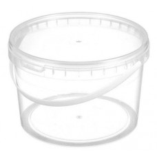 Ведро 2,25л с ручкой/G прозрачное 120шт/кор